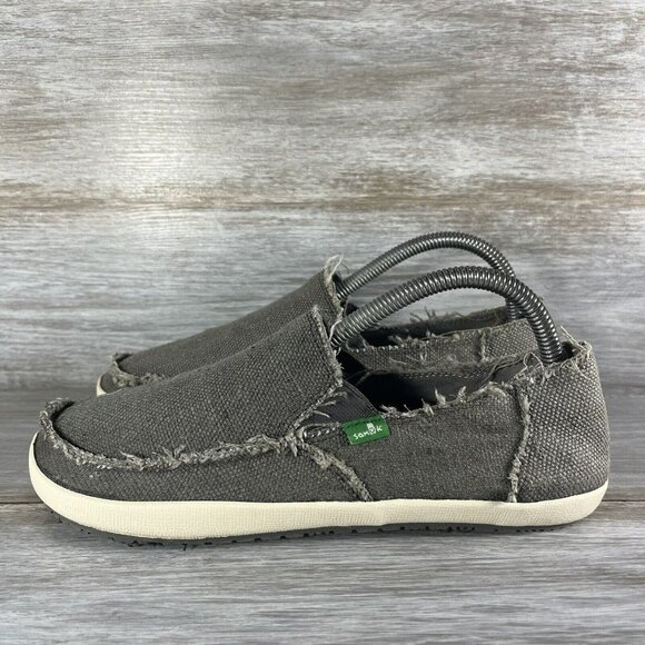 Sanuk Other - Sanuk Men's Rounder Hobo Slip On gray Canvas Loafers (Fits like a 7 but shoes 8)